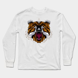 bear roar retro Long Sleeve T-Shirt